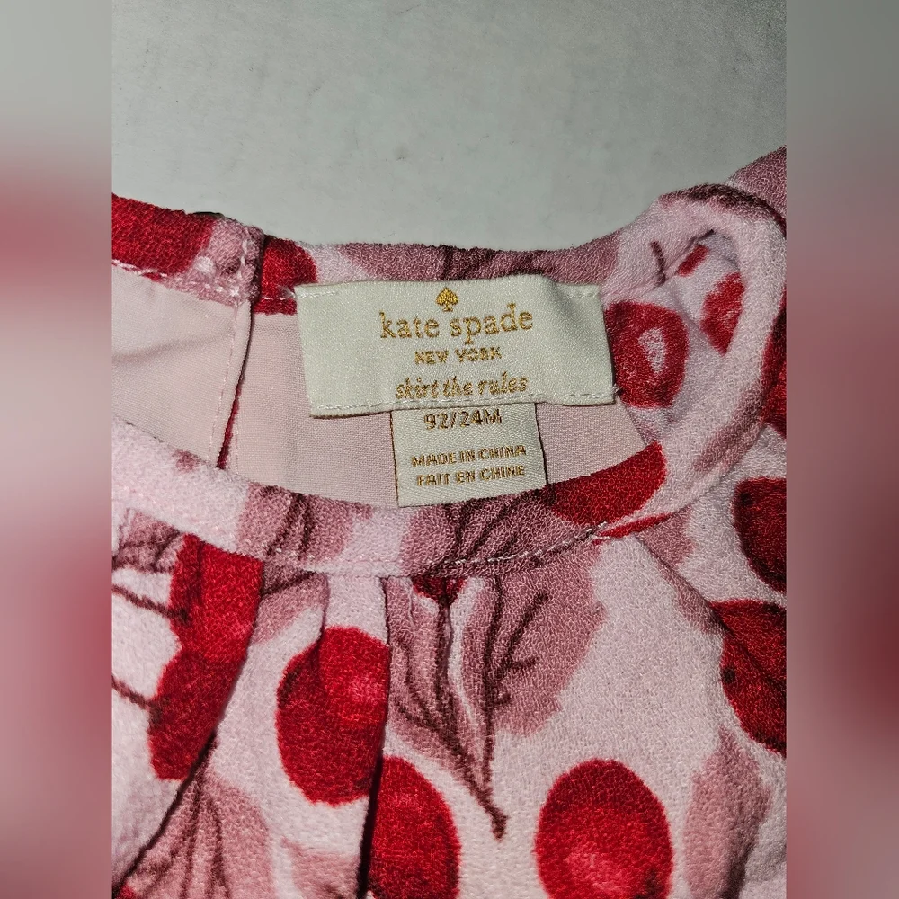 Kate Spade Cherry Print Dress SZ 24 Months 🍒